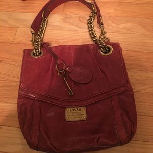 Fossil Burgundy Leather crossbody